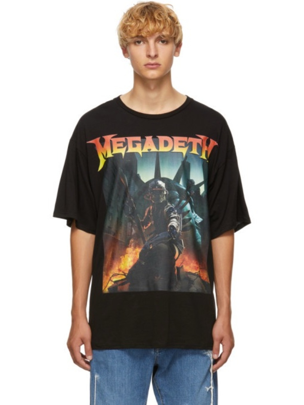 R13 Black Megadeth Fatalbot T-Shirt Size medium